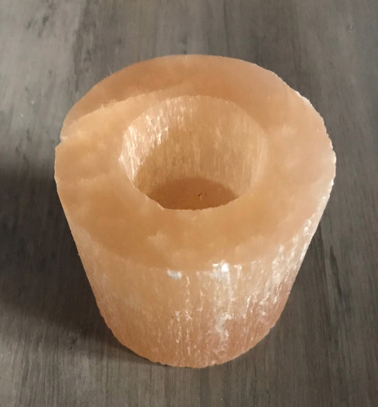 Orange Calcite Tea Light holder