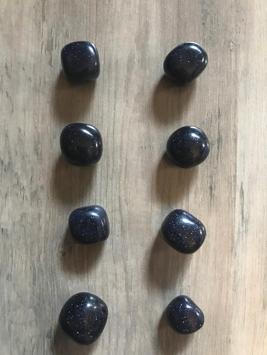 Blue Goldstone Tumbles