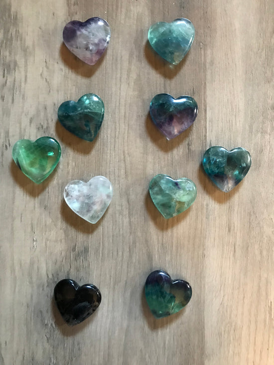 Natural Fluorite Heart