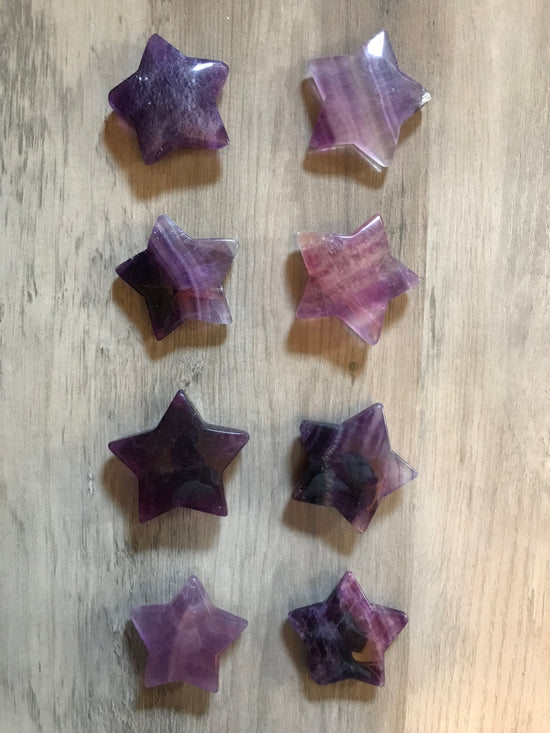 Magenta Fluorite Stars