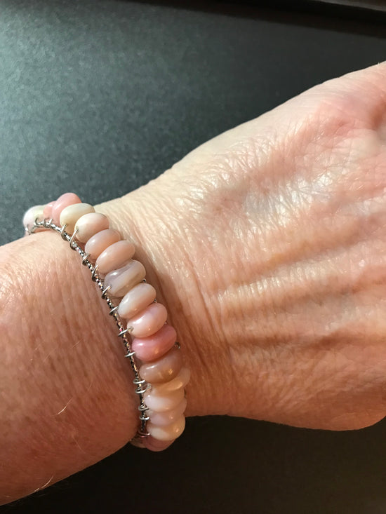 Pink Opal Cuff Bracelet