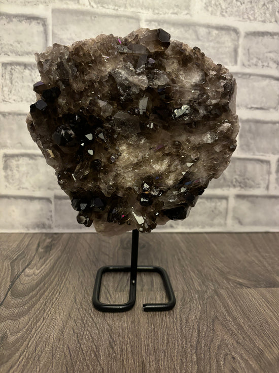 Smoky Quartz Cluster w/stand