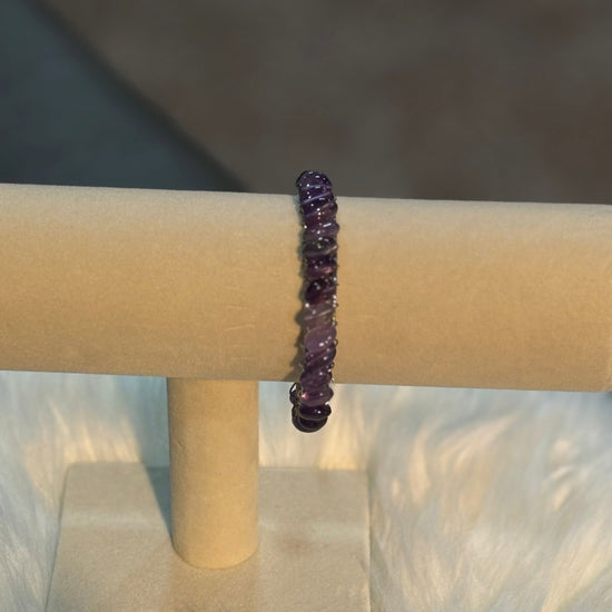 Amethyst Bracelet white gold overlay